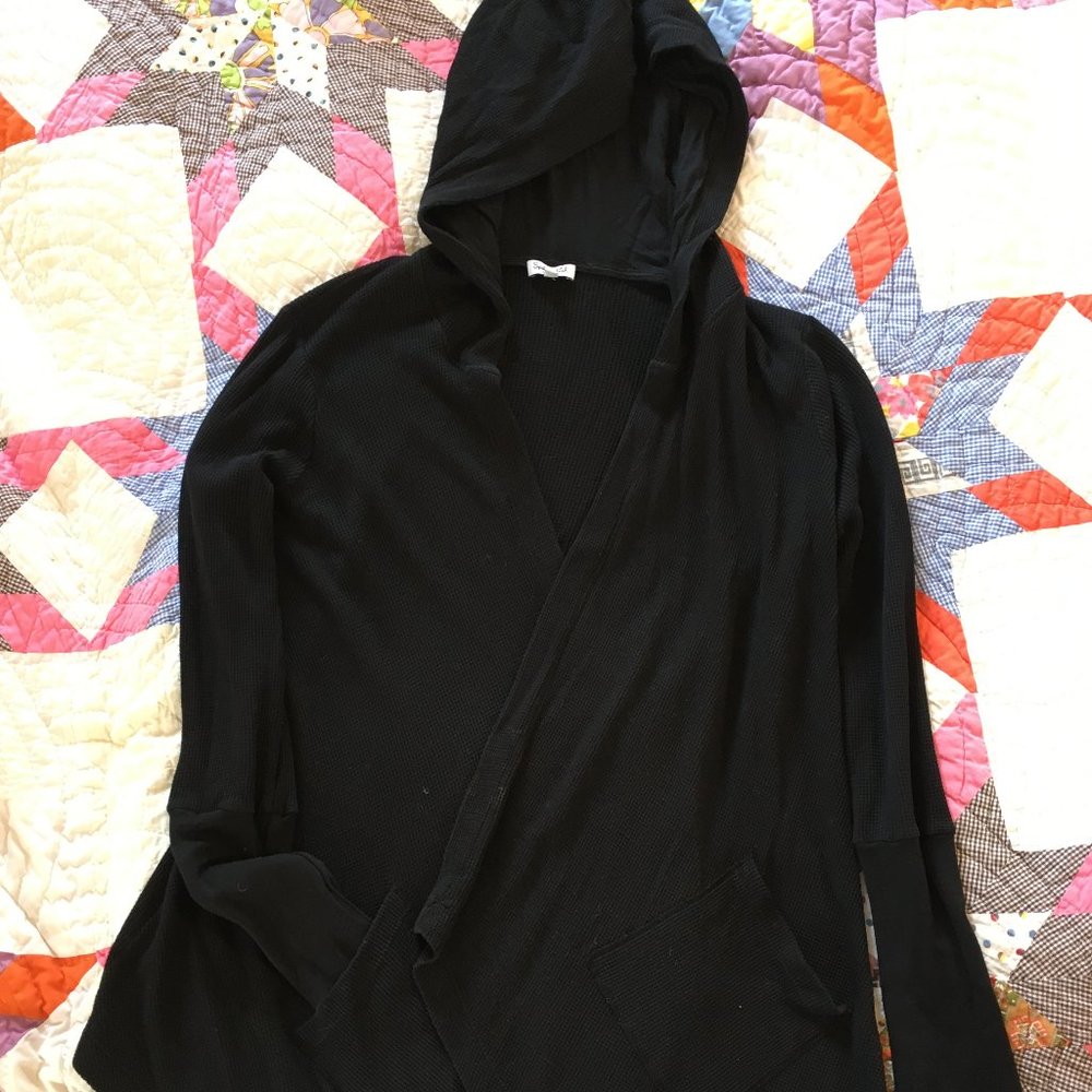 Splendid, hooded, open front cardigan